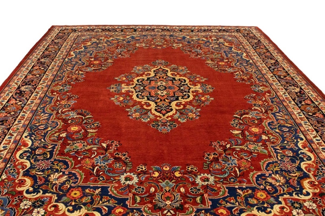 Hand-Knotted Wool Area Rug 10'0 x 13'6 Traditional Oriental Vintage Carpet - 7