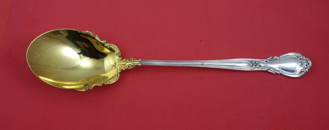 Gorham Chantilly Sterling Silver Gravy Spoon 12 3/8" with Applied Lacing: Gorham Chantilly Sterling Silver Gravy Spoon 12 3/8" with Applied Lacing This exquisite gravy spoon is part of the Chantilly pattern by Gorham, crafted from high-quality sterling silver. Featuring a b
