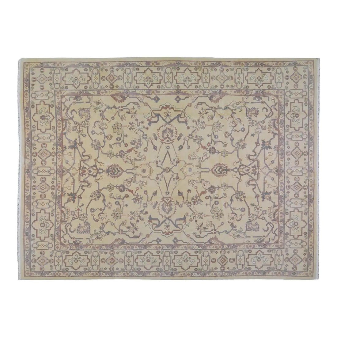 Hand-Knotted Wool Turkish Area Rug 8'10" x 11'9" Vintage Style: Hand-Knotted Wool Turkish Area Rug 8'10" x 11'9" Vintage Style This vintage Turkish wool rug is hand-knotted using traditional techniques, offering a blend of timeless craftsmanship and modern design 