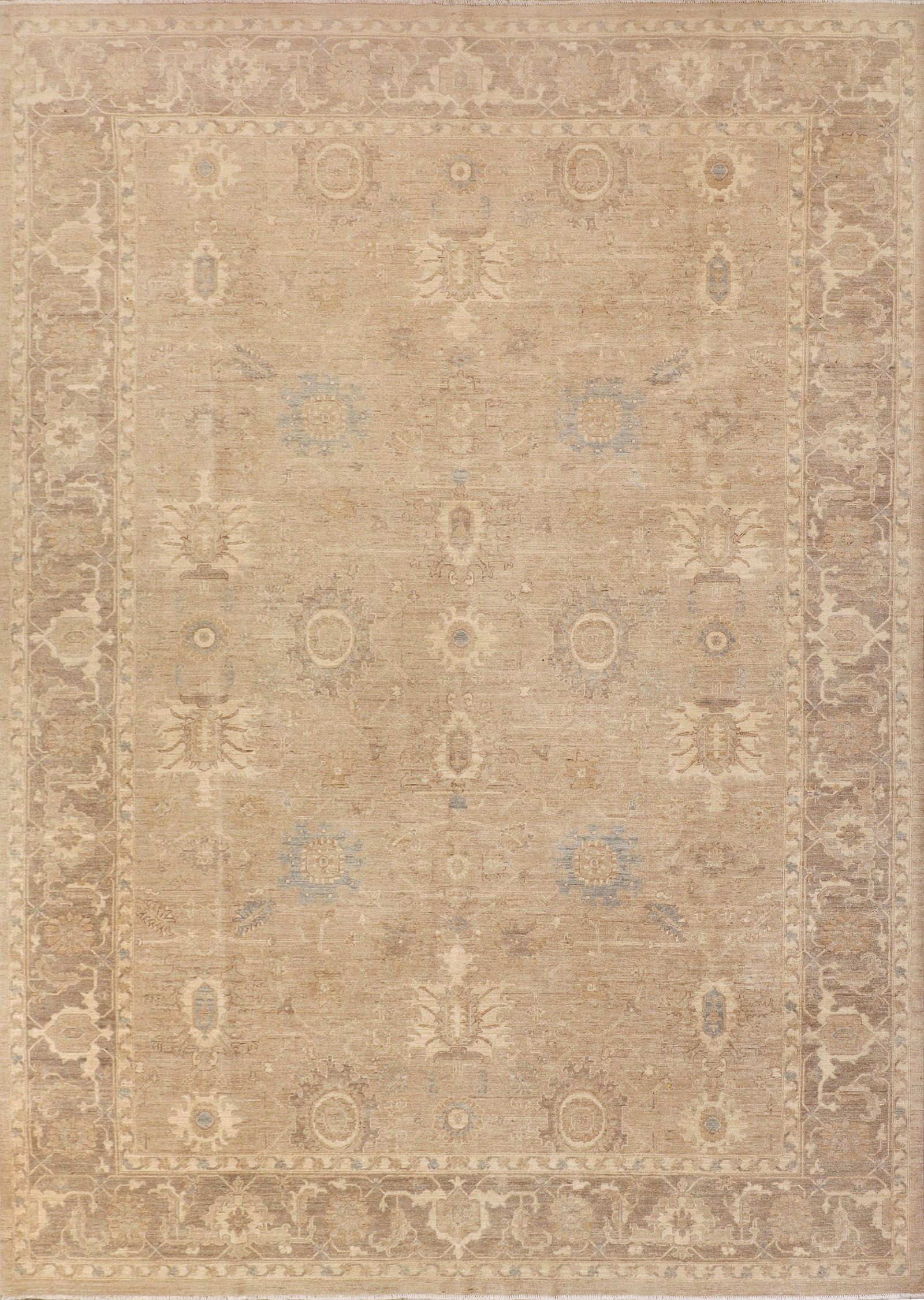 Handmade Chobi Peshawar Rug 8.2 x 9.5 ft Fine Ghazni Wool Pastel Colors: Handmade Chobi Peshawar Rug 8.2 x 9.5 ft Fine Ghazni Wool Pastel Colors Free continental US Shipping Enhance your space with this exquisite Chobi Peshawar Rug, measuring 8.2 x 9.5 ft. Handcrafted in P