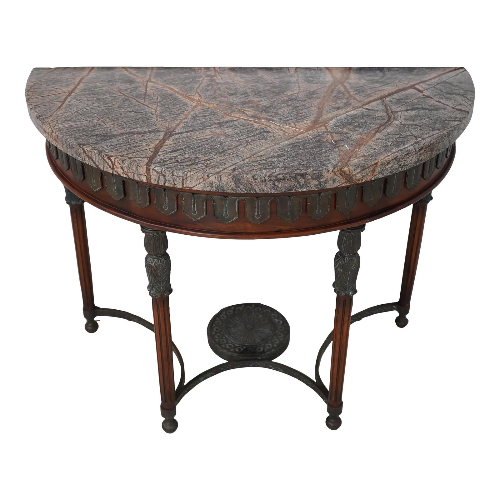 Theodore Alexander Regency Console Table with Marble Top and Bronze Trim (1 of 10)