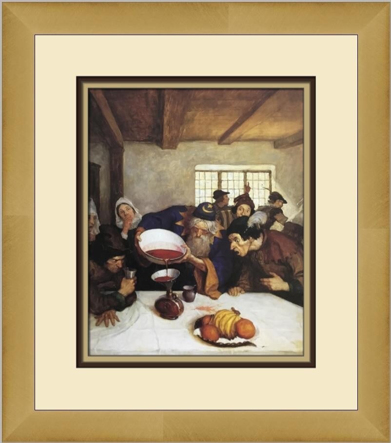 N C Wyeth The Astrologer Custom Framed Print 15 x 14 Impressionism (1 of 2)