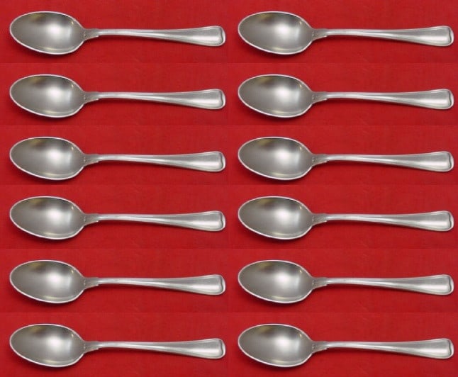 12 Sterling Silver Demitasse Spoons Gorham Old French 4 1/8 (1 of 3)