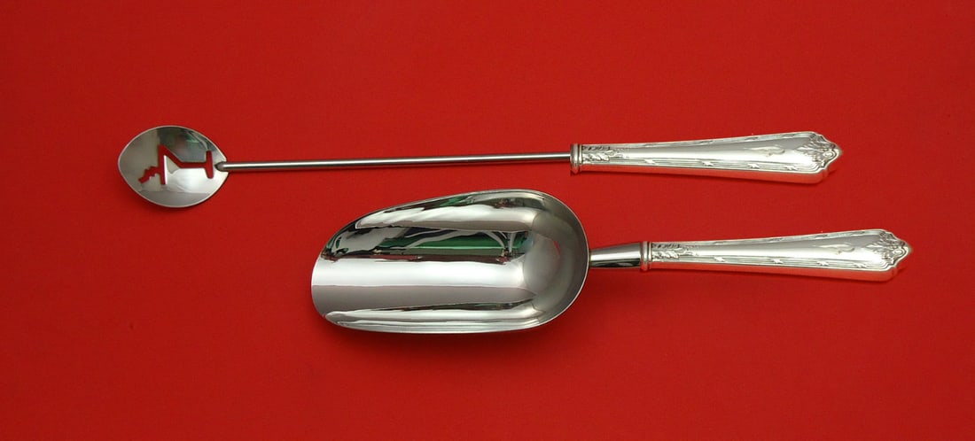 Rochambeau by Watson Sterling Silver Custom Bar Set 2pc Monogrammed (1 of 1)