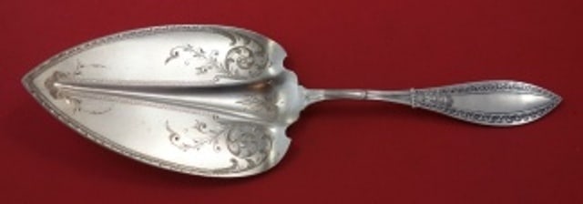 Schulz & Fischer Olympic Sterling Silver Pie Server Monogrammed 9 1/4 In (1 of 1)