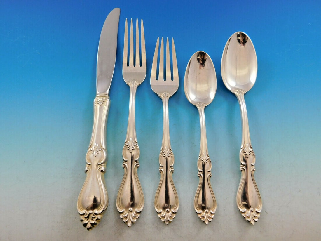 Towle Queen Elizabeth I Sterling Silver Flatware Service for 12 67 Pieces: Towle Queen Elizabeth I Sterling Silver Flatware Service for 12 67 Pieces This Towle Queen Elizabeth I sterling silver flatware set features a regal design inspired by the era of Queen Elizabeth I, in