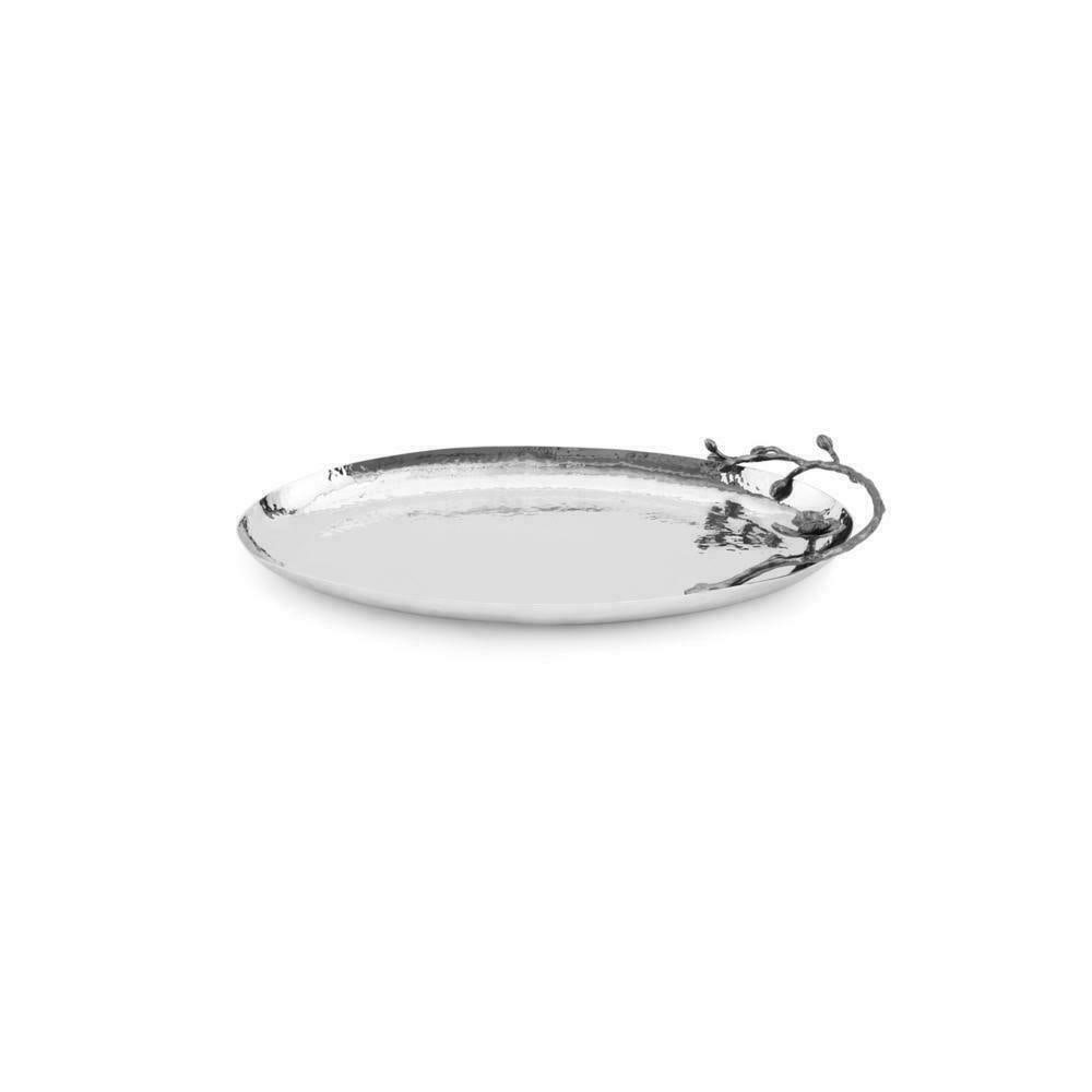 Michael Aram Black Orchid Small Oval Tray Platter Stainless Steel (1 of 2)