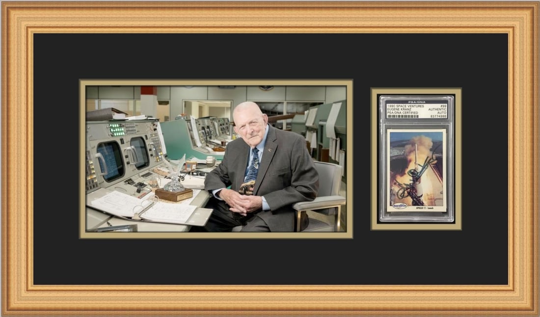 Eugene Kranz Autographed 1990 Topps Space Ventures Card PSA DNA Apollo 11 Launch (1 of 9)