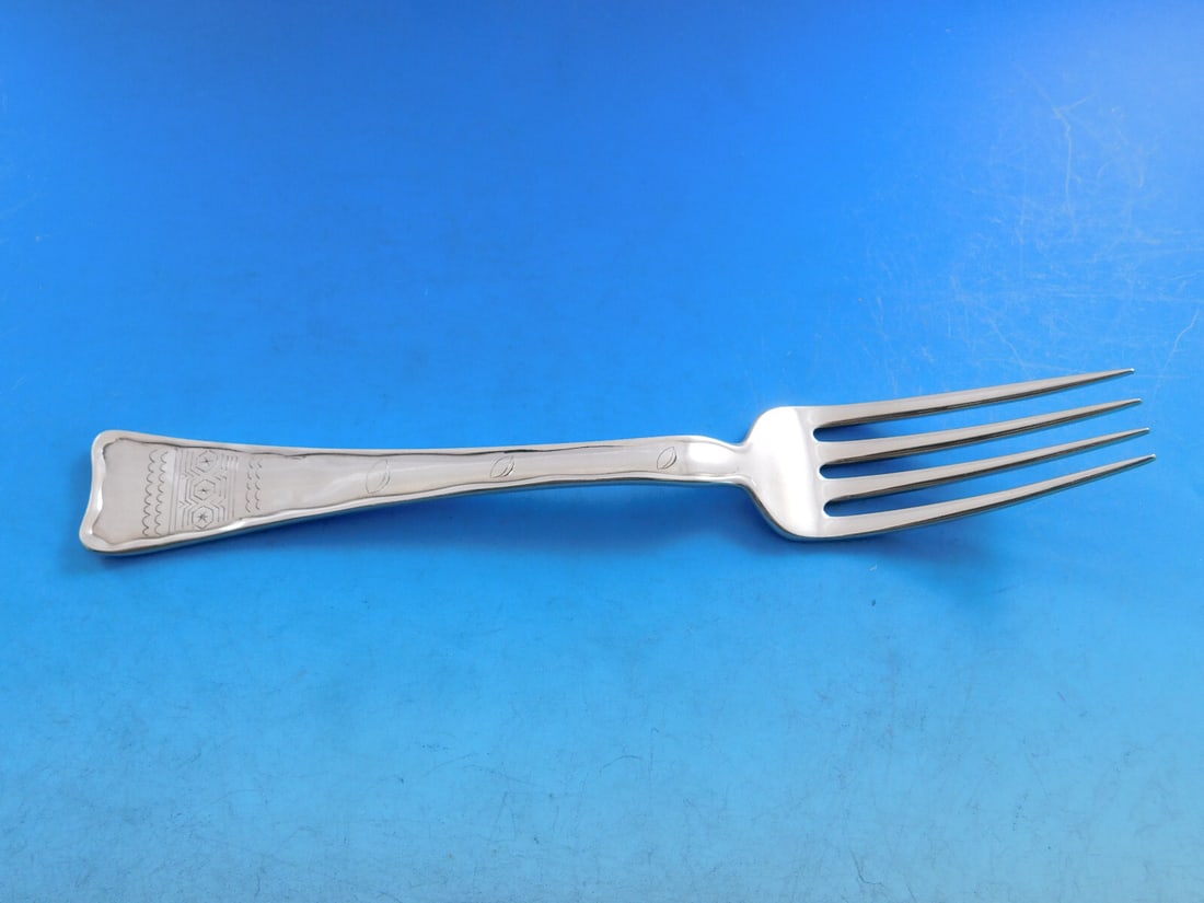 Tiffany & Co. Lap Over Edge Sterling Silver Dinner Fork 8 1/8" (1 of 4)