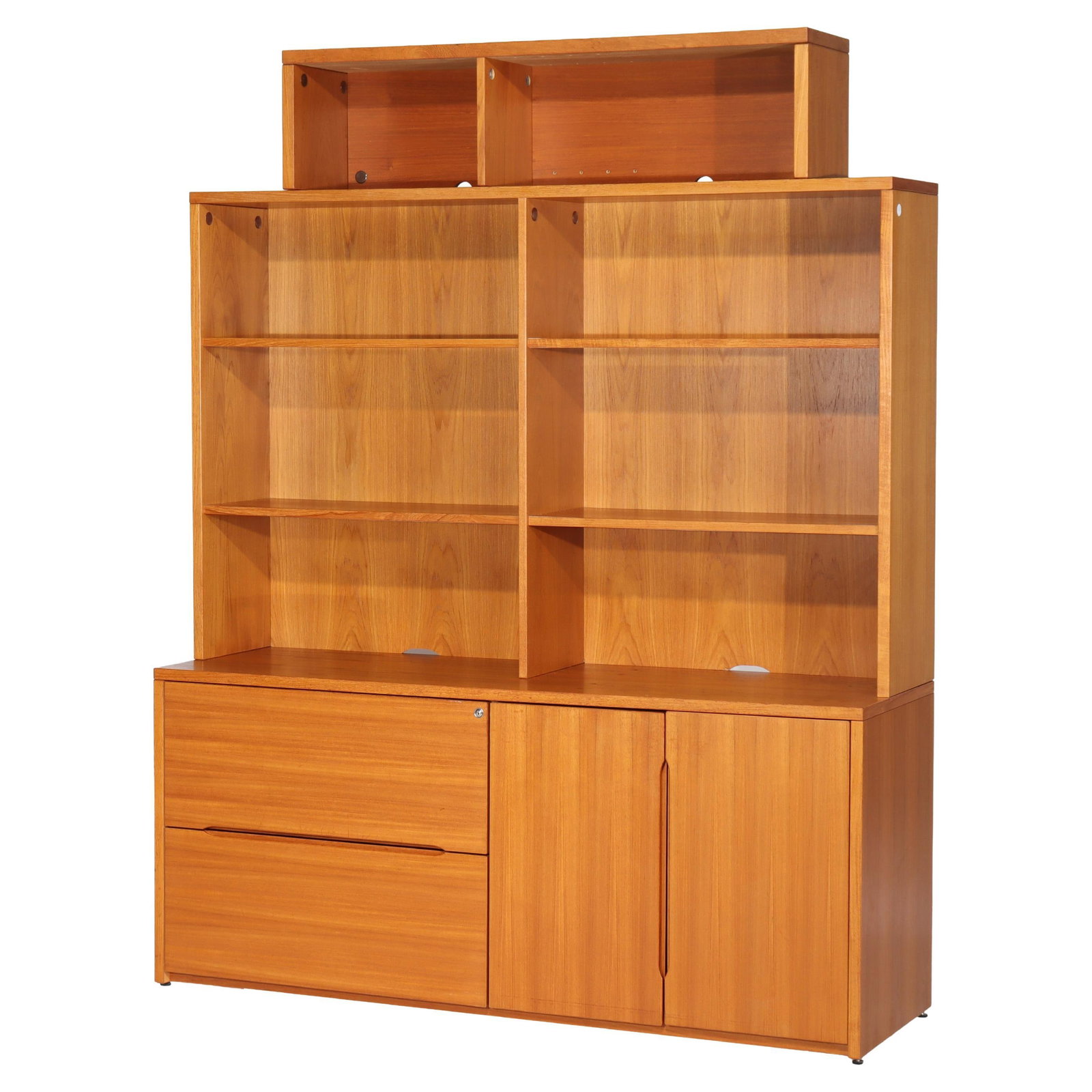 Mid-Century Teak Modular Cabinet Three-Piece Circa 1960 (1 of 14)