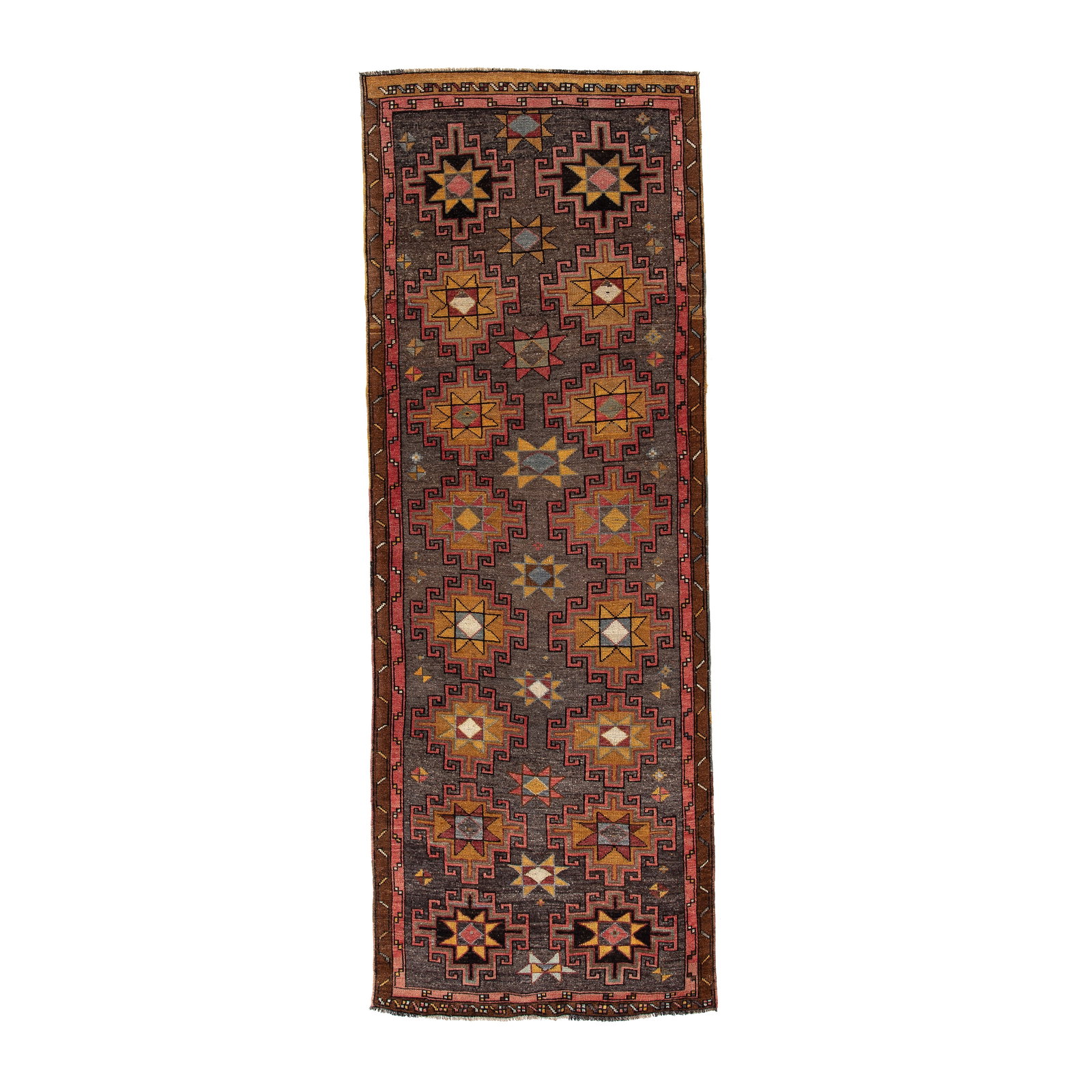 Authentic Handmade Anatolia Wool Carpet 50.4 x 137 Inches: Authentic Handmade Anatolia Wool Carpet 50.4 x 137 Inches This authentic handmade carpet from Anatolia showcases exquisite craftsmanship with its wool on wool construction. Featuring a traditional des