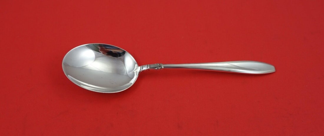 Gorham Nocturne Sterling Silver Gumbo Soup Spoon 6 3/4: Gorham Nocturne Sterling Silver Gumbo Soup Spoon 6 3/4 This exquisite gumbo soup spoon is crafted from sterling silver, featuring the elegant Nocturne pattern by Gorham. Measuring 6 3/4 inches, it is 
