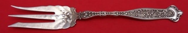 Whiting Dresden Sterling Silver 3-Tine Pastry Fork 6.25 Inch: Whiting Dresden Sterling Silver 3-Tine Pastry Fork 6.25 Inch This exquisite pastry fork is a stunning example of heirloom silverware from the renowned Whiting brand. Crafted from high-quality sterling