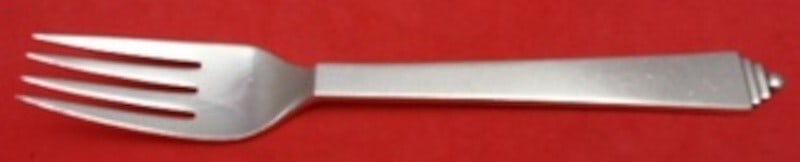 Georg Jensen Pyramid Sterling Silver Luncheon Fork GI/GJ Mark 6 3/8 Inches: Georg Jensen Pyramid Sterling Silver Luncheon Fork GI/GJ Mark 6 3/8 Inches This exquisite luncheon fork from the Pyramid pattern by Georg Jensen is crafted from sterling silver, showcasing the renowne