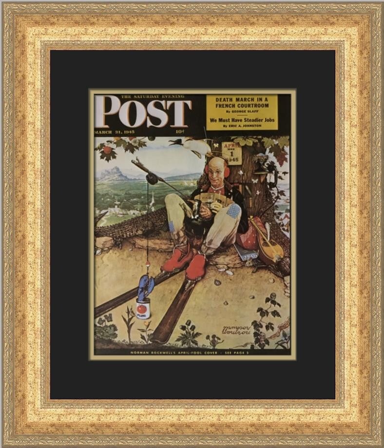Norman Rockwell April Fool Custom Framed Print 21x18 Portrait: Norman Rockwell April Fool Custom Framed Print 21x18 Portrait This stunning custom framed print features Norman Rockwell's iconic artwork titled "April Fool," capturing the essence of expressionism an