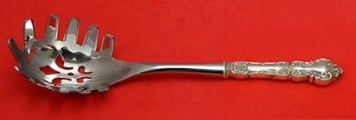 Wallace Meadow Rose Sterling Silver Pasta Server Custom Made 10 3/4 in: Wallace Meadow Rose Sterling Silver Pasta Server Custom Made 10 3/4 in This exquisite pasta server, crafted in the Meadow Rose pattern by Wallace, showcases a beautiful design that will elevate your d