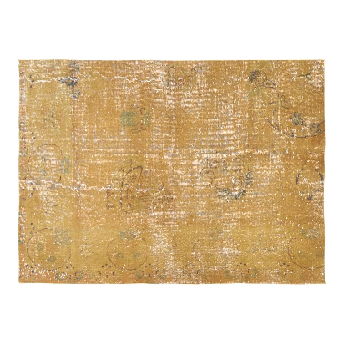 Turkish Anatolian Wool Area Rug Hand Knotted Chocolate 3'10" x 5'3": Turkish Anatolian Wool Area Rug Hand Knotted Chocolate 3'10" x 5'3" This vintage Turkish Anatolian rug is hand-knotted from wool using traditional techniques, offering a blend of timeless craftsmanshi