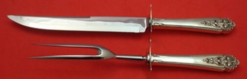 International Silver Queen's Lace Sterling Silver Carving Set 2 Pieces: International Silver Queen's Lace Sterling Silver Carving Set 2 Pieces Enhance your dining experience with this exquisite Queen's Lace Roast Carving Set by International Sterling. This elegant 2-piece