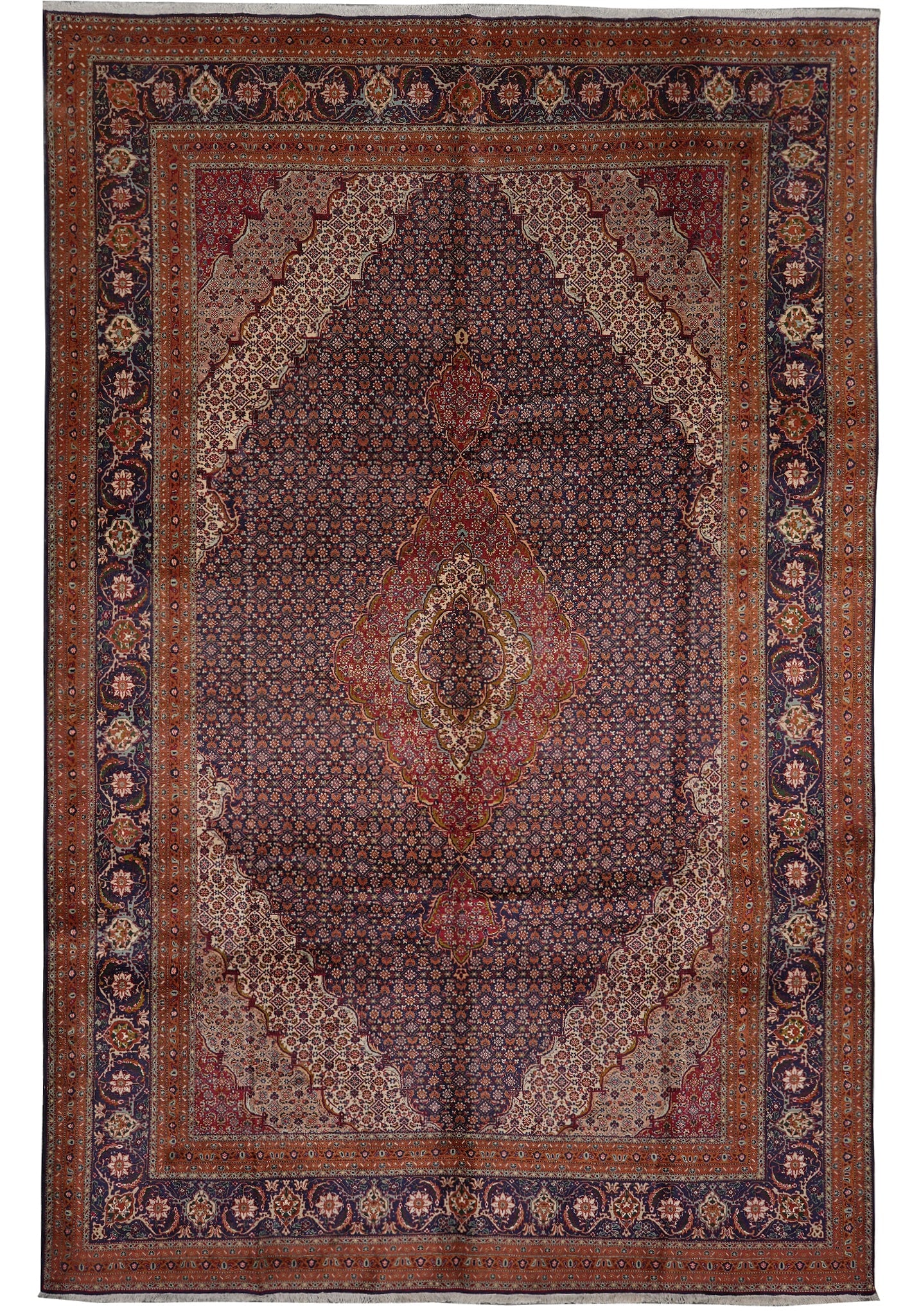 9.5 x 14 Authentic Persian Mahi Tabriz Wool Rug (1 of 13)