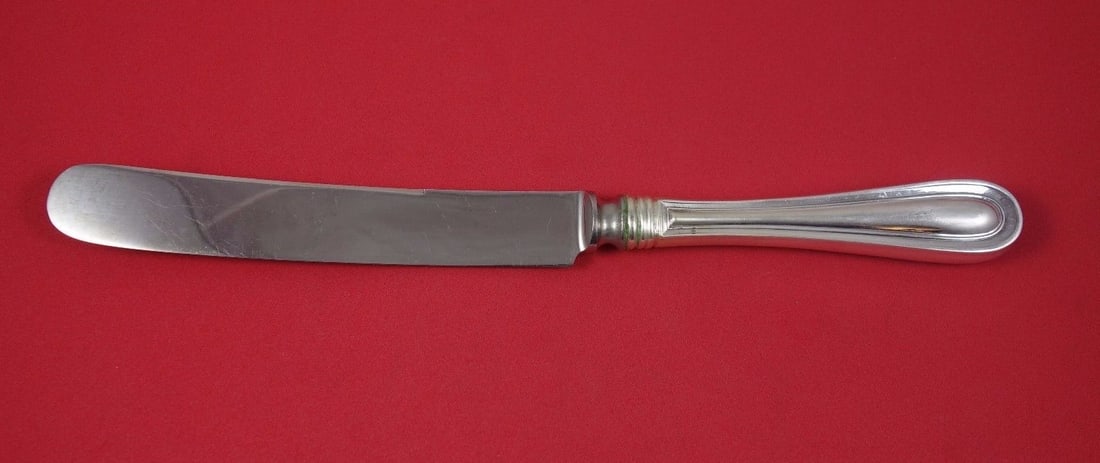 Mount Vernon Sedgwick sterling silver blunt dinner knife 10": Mount Vernon Sedgwick sterling silver blunt dinner knife 10" Sterling silver dinner knife in the Sedgwick pattern by Mount Vernon. This hollow handle knife features a blunt blade and measures 10 inche