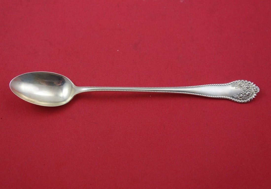 Gorham Lancaster Sterling Silver Iced Tea Spoon 7 5/8": Gorham Lancaster Sterling Silver Iced Tea Spoon 7 5/8" This exquisite iced tea spoon, crafted by Gorham, features the elegant Lancaster pattern and measures 7 5/8" in length. Made from high-quality st