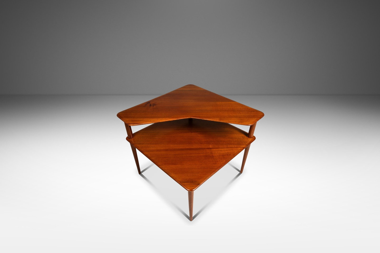 Danish Mid-Century Modern 'Minerva' Two-Tiered Teak Table by Hvidt & Molgaard 1960s (1 of 10)