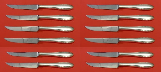 Gorham Lyric Sterling Silver Steak Knife Set of 12 8.5" (1 of 1)