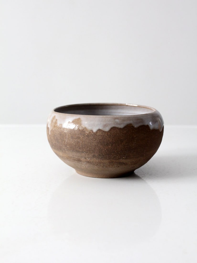 Handcrafted Vintage Studio Pottery Bowl Signed Artist 4x7 Inch (1 of 9)