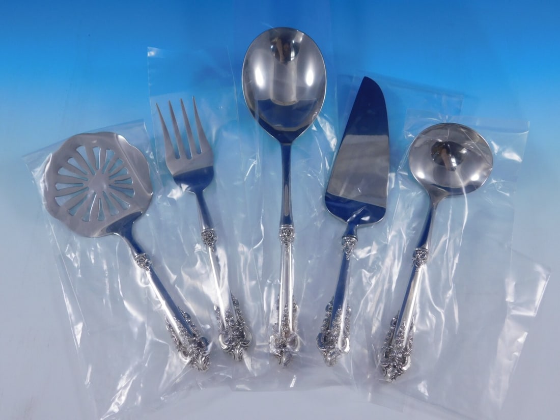 Wallace Grande Baroque Sterling Silver 5 Piece Thanksgiving Hostess Set (1 of 6)