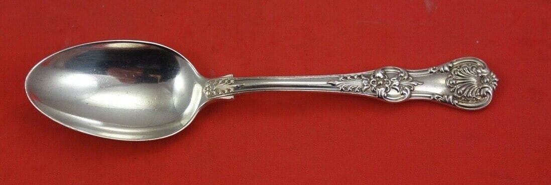 Tiffany & Co English King Sterling Silver Pap Spoon 6 Gold Wash: Tiffany & Co English King Sterling Silver Pap Spoon 6 Gold Wash This exquisite 6" spoon is a stunning example of the English King pattern by Tiffany & Co. Crafted from sterling silver, it showcases a 