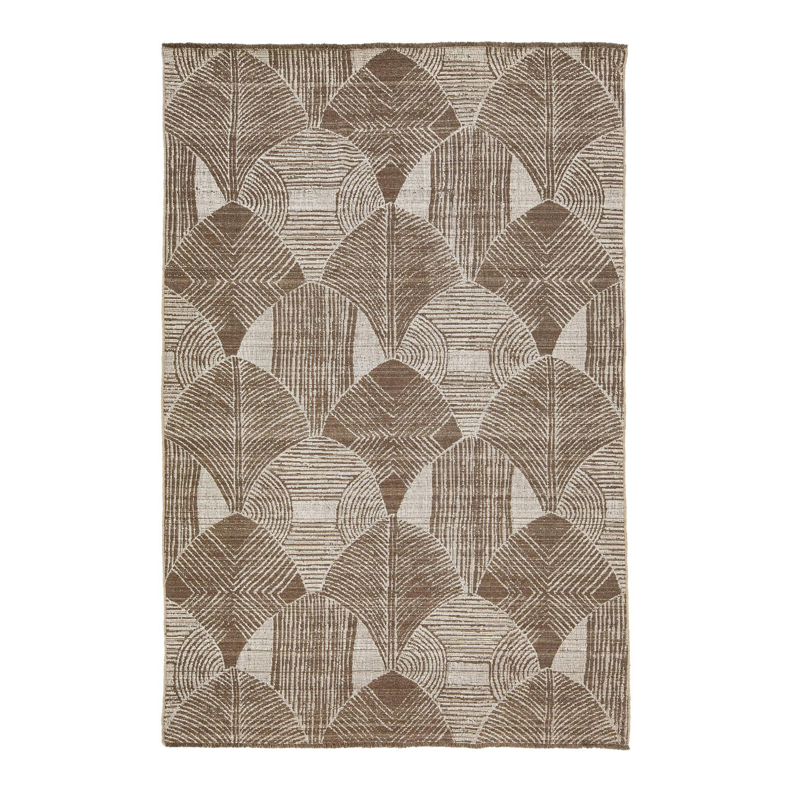 Elegant Beige-Taupe Abstract Wool Rug 6'4" x 9'6": Elegant Beige-Taupe Abstract Wool Rug 6'4" x 9'6" Enhance your living space with this exquisite Brown and Ivory Designed Transitional Hand Loom Wool Rug. Featuring a stunning beige-taupe field adorned