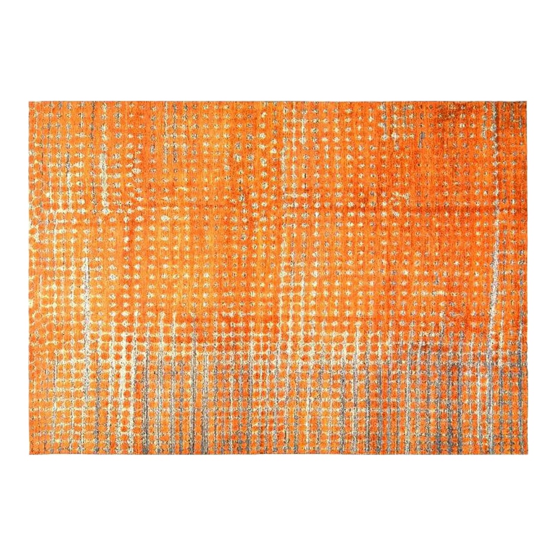 Burnt Orange Abstract Wool Area Rug 9'9 x 14 Moroccan Hand Knotted: Burnt Orange Abstract Wool Area Rug 9'9 x 14 Moroccan Hand Knotted This Moroccan hand-knotted wool rug features an abstract design in a rich burnt orange color. Crafted from wool, it offers both durab
