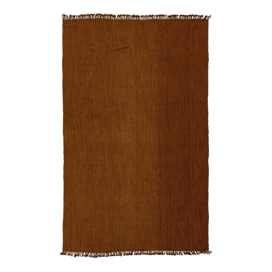 Hand Woven Wool Kilim Area Rug 9'7 x 15'7 Burnt Umber (1 of 10)