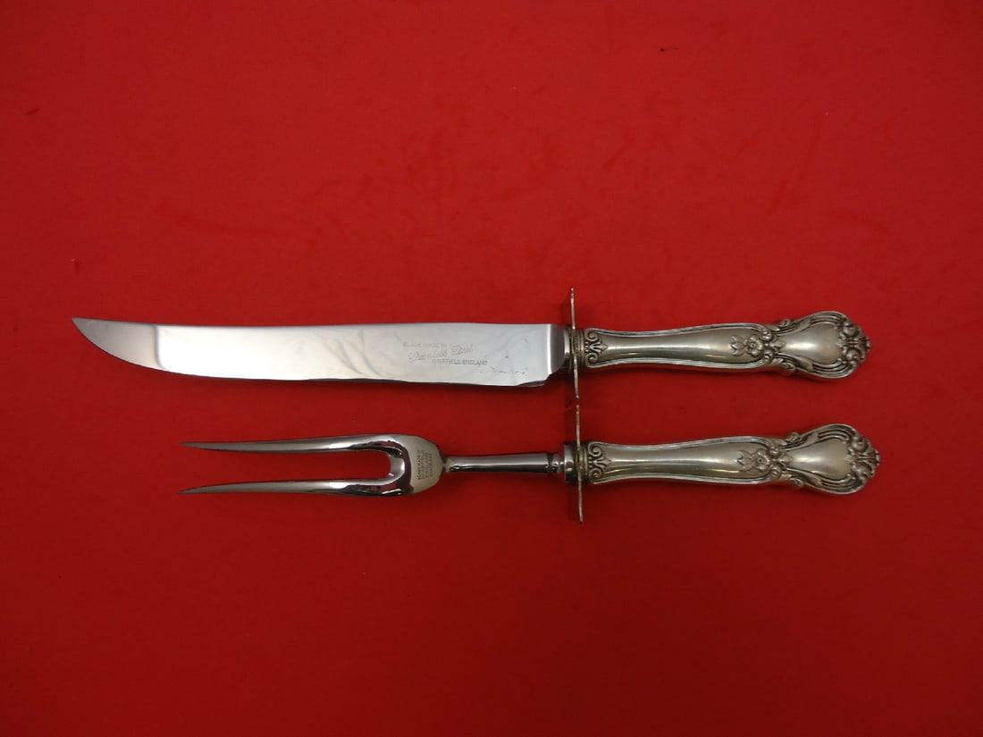 2 Piece Sterling Silver Carving Set Weidlich Ancestry (1 of 1)