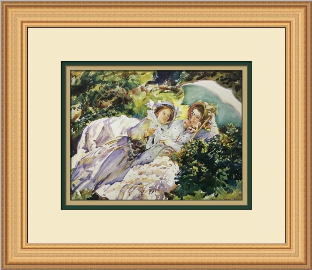 John Singer Sargent The Tease at Simplon Pass Custom Framed Print 14x12: John Singer Sargent The Tease at Simplon Pass Custom Framed Print 14x12 This custom framed print titled 'The Tease at Simplon Pass' by artist John Singer Sargent captures the essence of Expressionism 