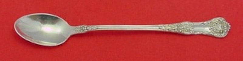 Sterling Silver Iced Tea Spoon 7.5 Inch New King Pattern: Sterling Silver Iced Tea Spoon 7.5 Inch New King Pattern This is a sterling silver iced tea spoon in the New King pattern by Dominick & Haff. The spoon measures 7 1/2 inches in length, is not monogram