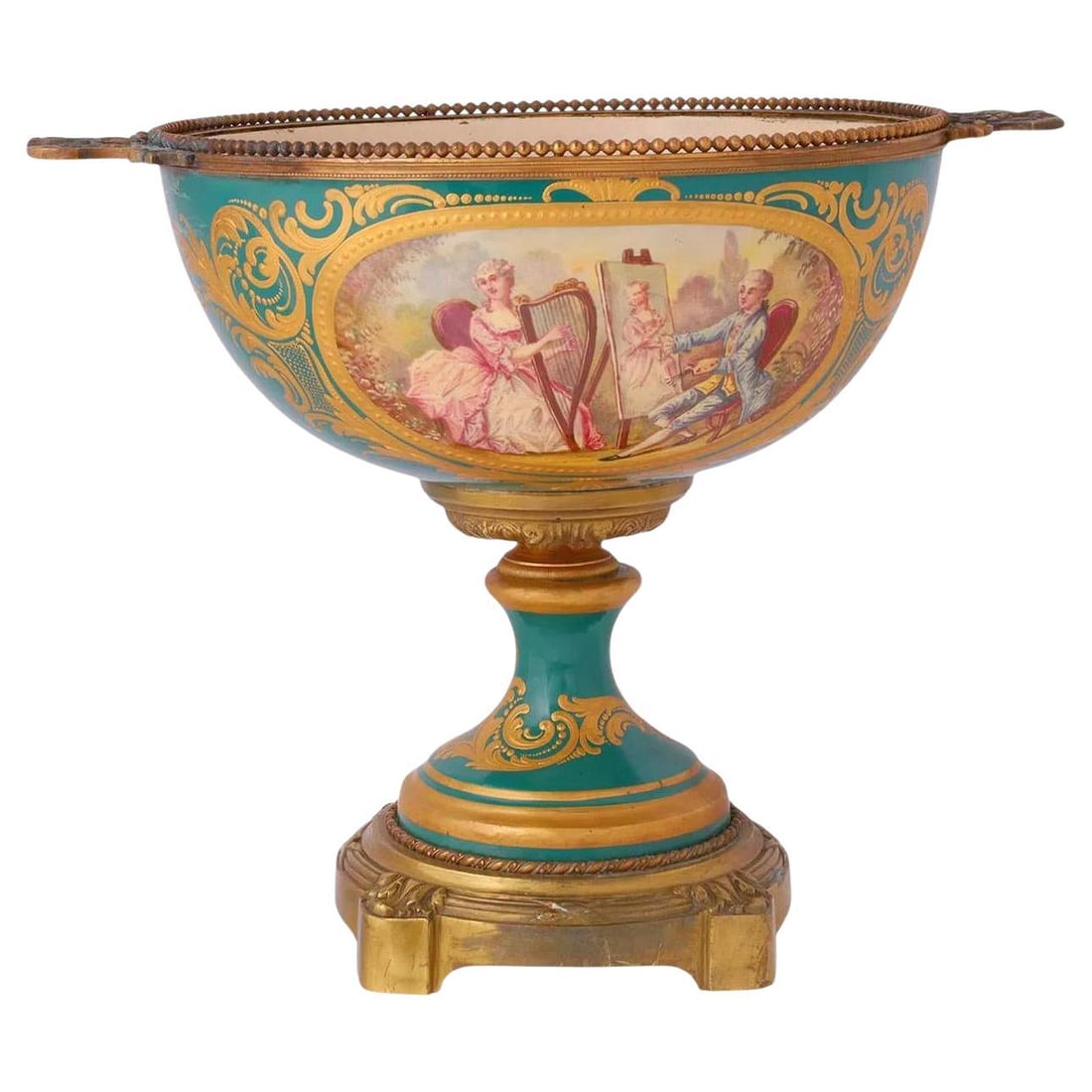 French Louis XVI Bronze Mounted Porcelain Centerpiece Bowl (1 of 8)