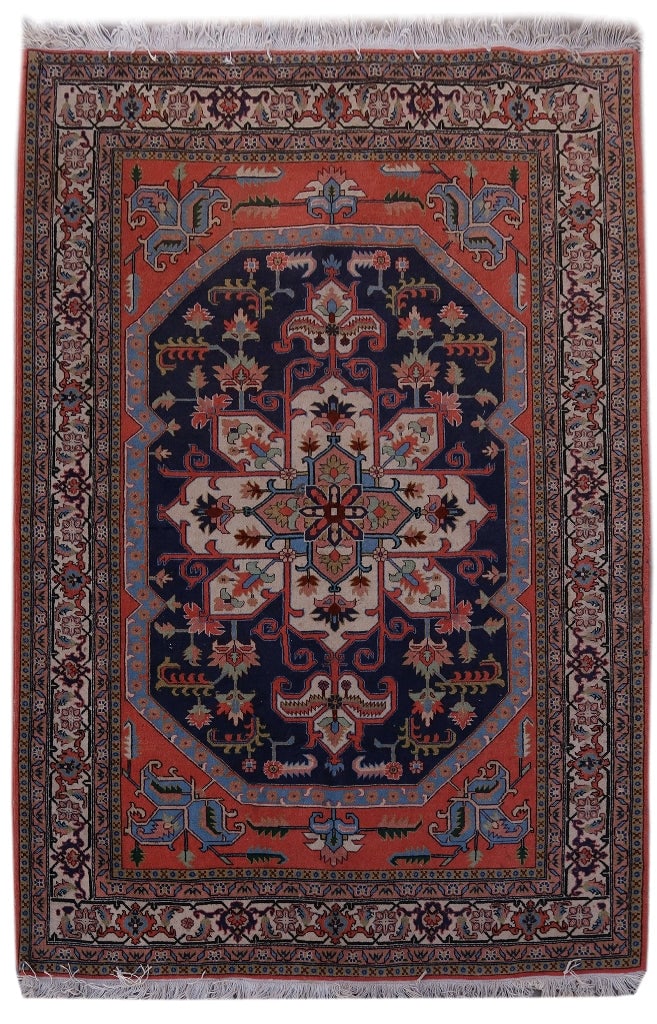 6' x 9' Gunmetal Blue Persian Ardebil Handmade Wool Rug: 6' x 9' Gunmetal Blue Persian Ardebil Handmade Wool Rug Free continental US Shipping Introducing the 5.9 x 8.9 Gunmetal Blue Persian Ardebil Rug, a stunning representation of traditional Persian craft