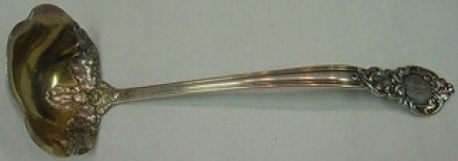 Gorham Royal Oak Sterling Silver Soup Ladle Gold Washed 10 3/4": Gorham Royal Oak Sterling Silver Soup Ladle Gold Washed 10 3/4" Introducing the Royal Oak by Gorham Sterling Silver Soup Ladle, a timeless piece crafted in the exquisite Royal Oak pattern. This ladle 