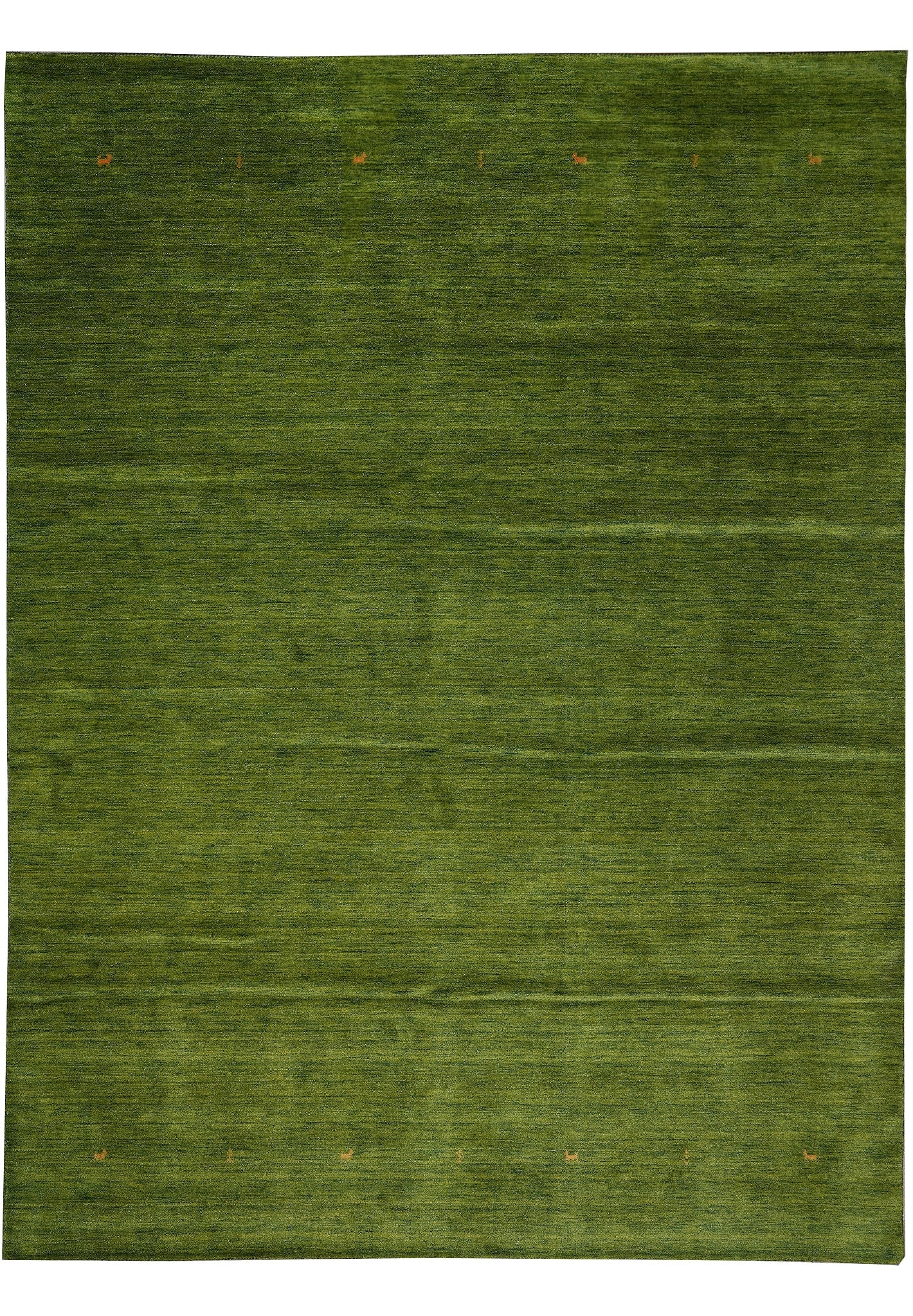 9 x 12 Green Solid Color Handmade Contemporary Gabbeh Wool Rug: 9 x 12 Green Solid Color Handmade Contemporary Gabbeh Wool Rug Free continental US Shipping This 9 x 12 contemporary Gabbeh rug features a serene green solid plain color and is handcrafted from premiu
