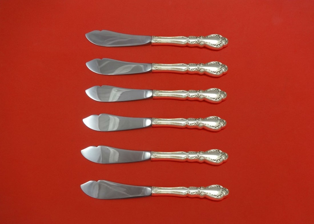 International Sterling Old Charleston 6pc Trout Knife Set Custom Made (1 of 1)