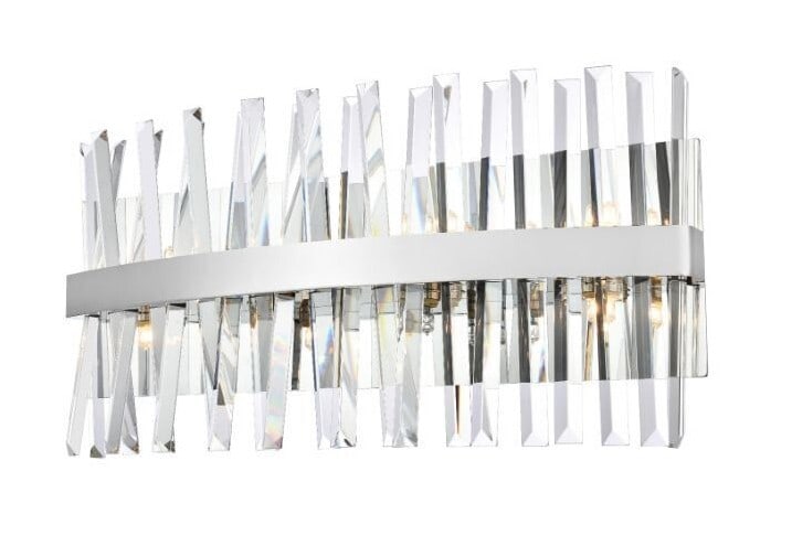 Serena 8 Light Chrome Crystal Wall Sconce 24 inch (1 of 7)
