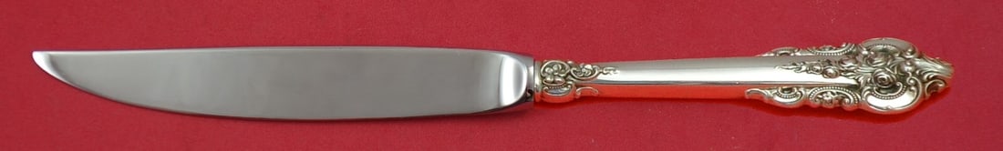 Wallace Grande Baroque Sterling Silver Steak Knife 8 Custom Sharp Blade: Wallace Grande Baroque Sterling Silver Steak Knife 8 Custom Sharp Blade Introducing the exquisite Grande Baroque Steak Knife by Wallace, a true embodiment of elegance and craftsmanship. This stunning 