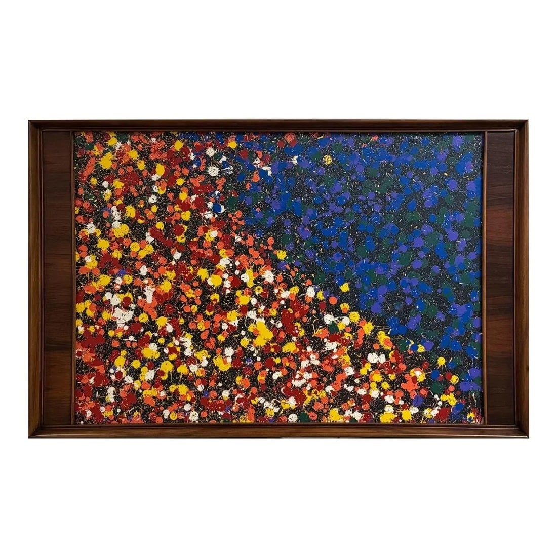 Chae Flux The Battle of Power Abstract Dots Painting 49.75 x 31.75 Framed: Chae Flux The Battle of Power Abstract Dots Painting 49.75 x 31.75 Framed Experience Chae Flux's "The Battle of Power," an abstract dots painting that vividly reflects the dynamics of today's politica