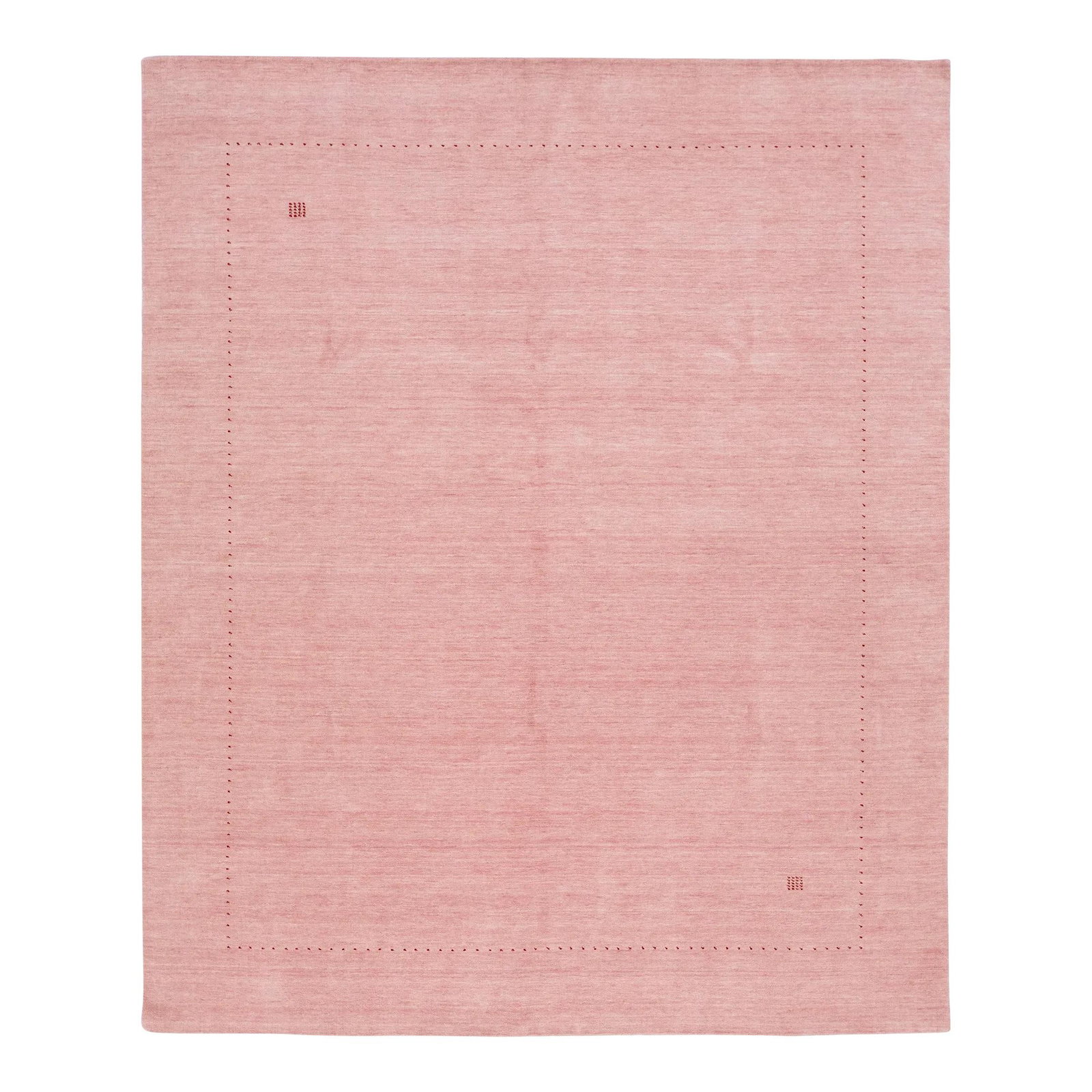 Modern Minimalist Pink Gabbeh Wool Rug 8'3" x 10': Modern Minimalist Pink Gabbeh Wool Rug 8'3" x 10' Enhance your space with this stunning modern Gabbeh rug, expertly hand-loomed to showcase a contemporary minimalist geometric pattern. The soft pink b