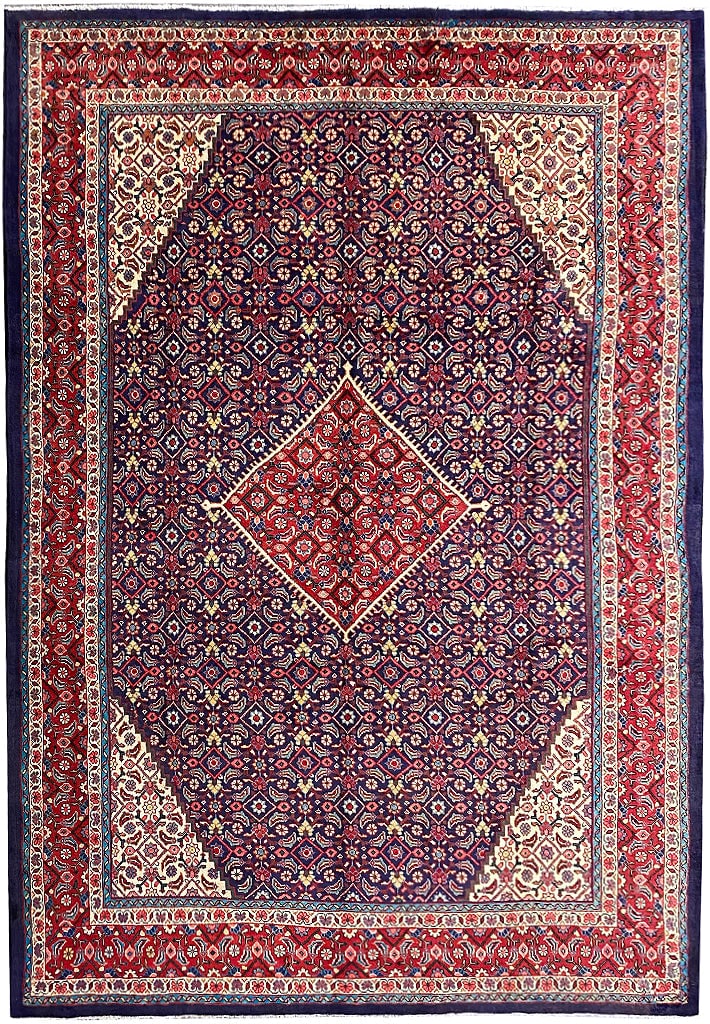 Persian Handmade Wool Tribal Mahal Rug 9.8 x 13.5 ft: Persian Handmade Wool Tribal Mahal Rug 9.8 x 13.5 ft Free continental US Shipping Enhance your space with this beautiful Persian Handmade Wool Tribal Mahal Rug, measuring 9.8 x 13.5 feet. This exquisi