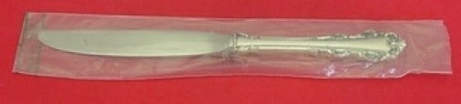 Lunt Sterling Silver Dresden Scroll 9" Knife New: Lunt Sterling Silver Dresden Scroll 9" Knife New Enhance your dining experience with the Dresden Scroll Regular Knife by Lunt. This exquisite piece, crafted from high-quality sterling silver, features