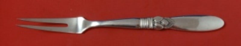 Georg Jensen Cactus Sterling Silver 9 Inch Buffet Fork 2-Tine: Georg Jensen Cactus Sterling Silver 9 Inch Buffet Fork 2-Tine This exquisite 9-inch buffet fork features the renowned Cactus pattern by Georg Jensen, crafted from high-quality sterling silver. Designe