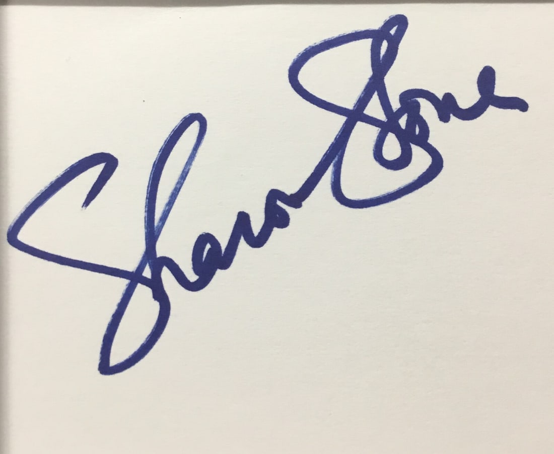 Sharon Stone Signed Basic Instinct Framed Display JSA Authenticated - 3