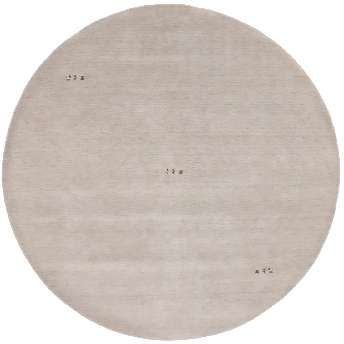 Handmade Round 6'1 Gabbeh Wool Rug Modern Tribal Pictorial: Handmade Round 6'1 Gabbeh Wool Rug Modern Tribal Pictorial Enhance your home decor with this exquisite Handmade 6X6 Round Gabbeh Rug. Crafted from high-quality wool, this modern tribal pictorial carpe